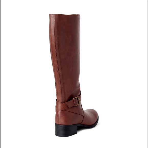 Time and Tru Women’s Memory Foam Riding Boot Brown - Picture 3 of 7